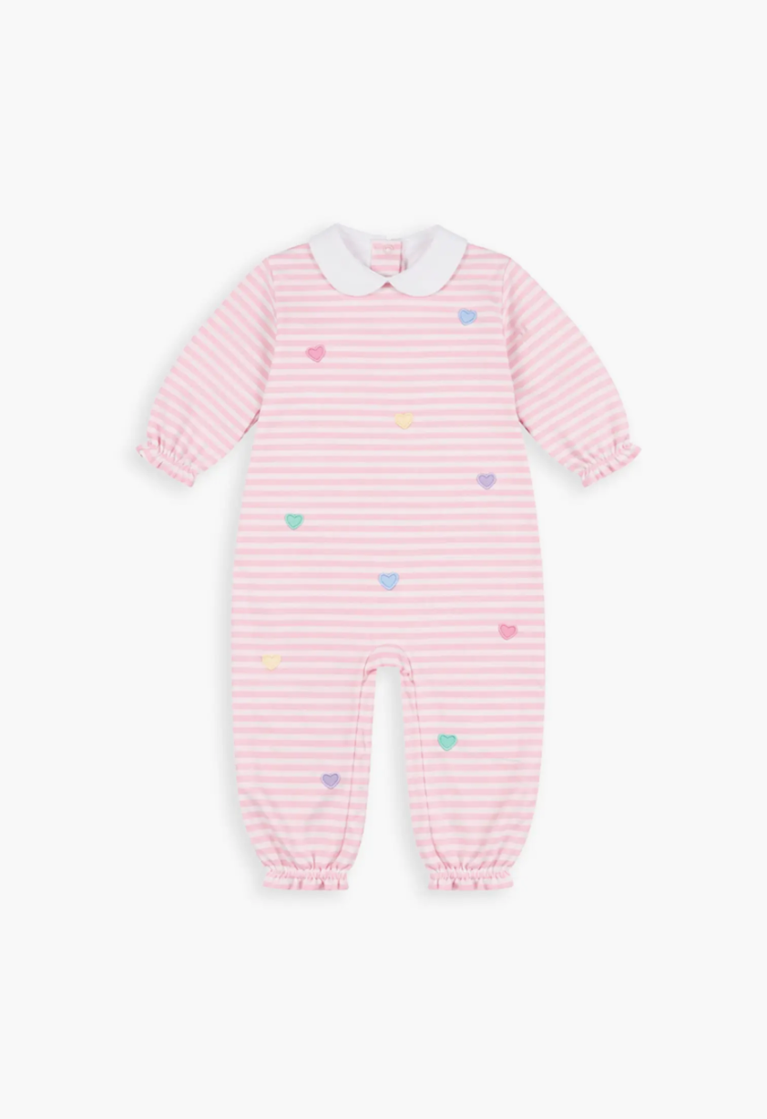 Stripe Knit Longall with Hearts