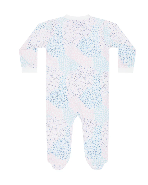 Patchwork Zipper Footie