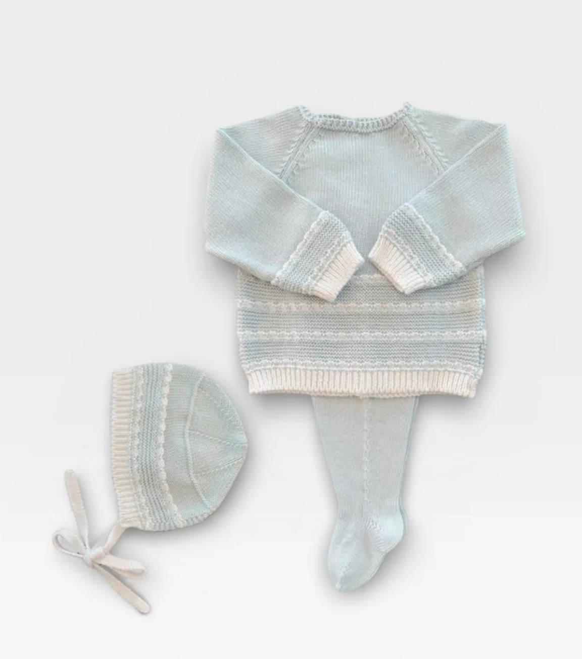 Stripe Layette 3-Piece Set Light Blue