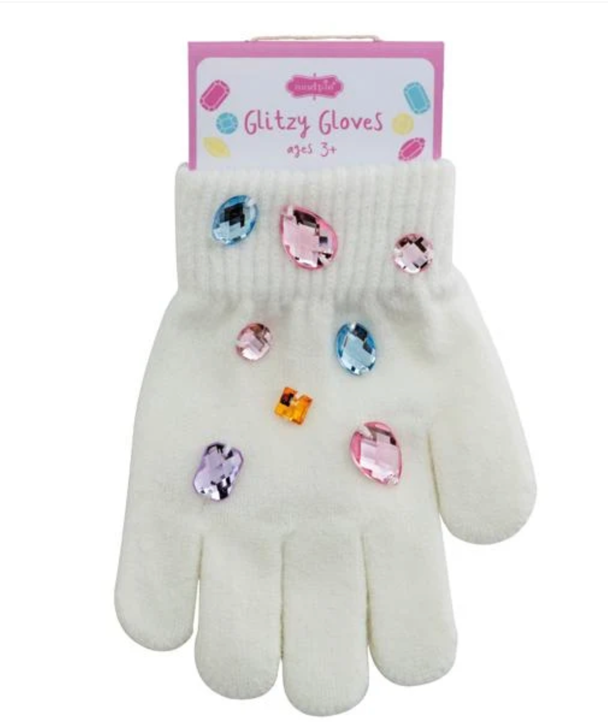 White Glitzy Gloves
