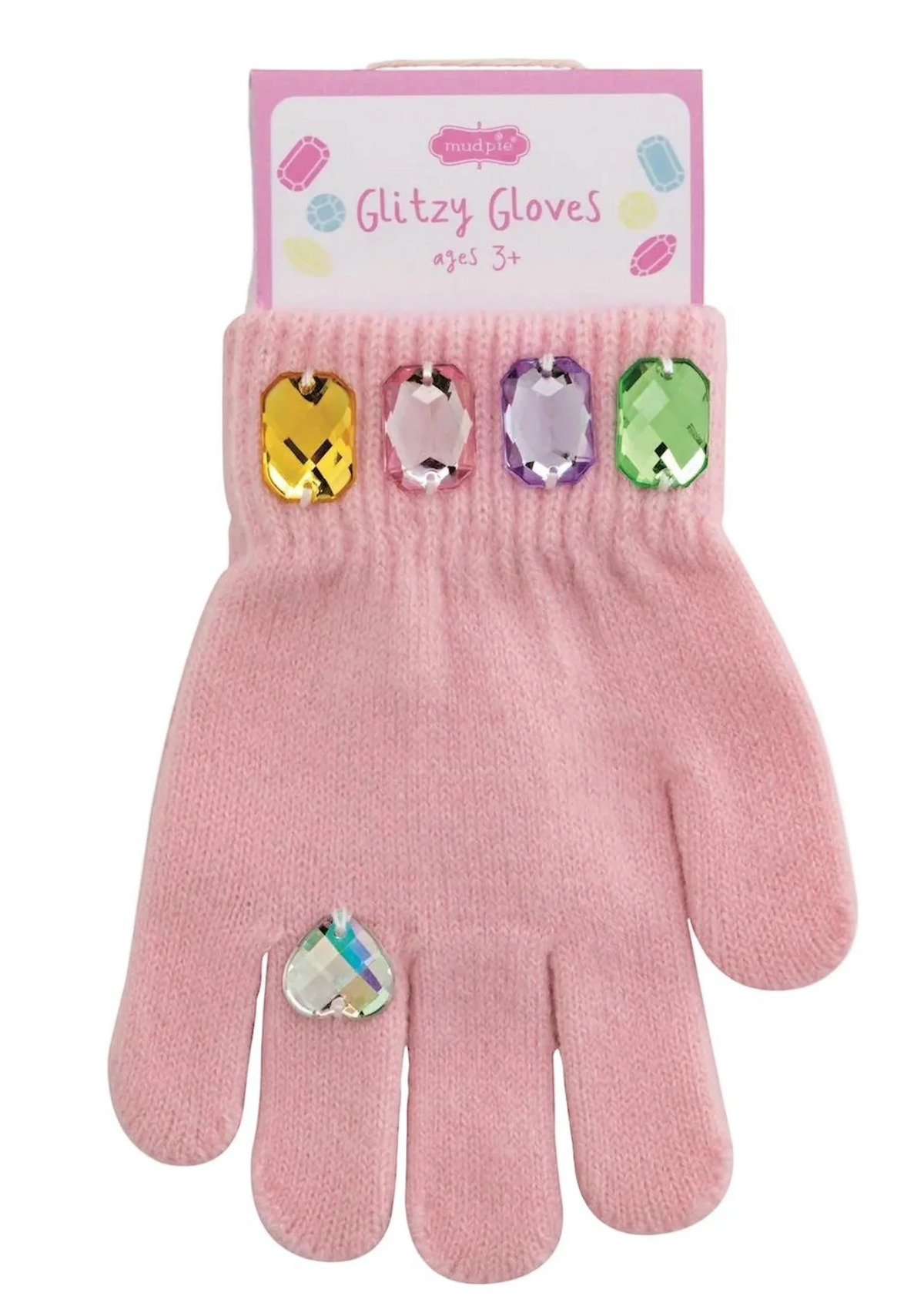 Pink Glitzy Gloves