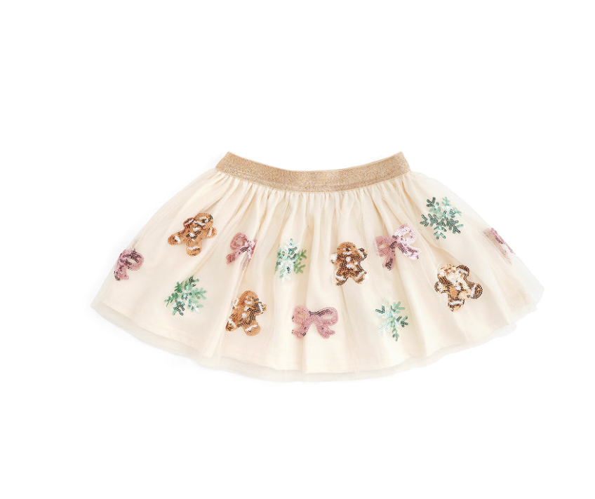 Gingerbread Sequin Christmas Tutu Skirt