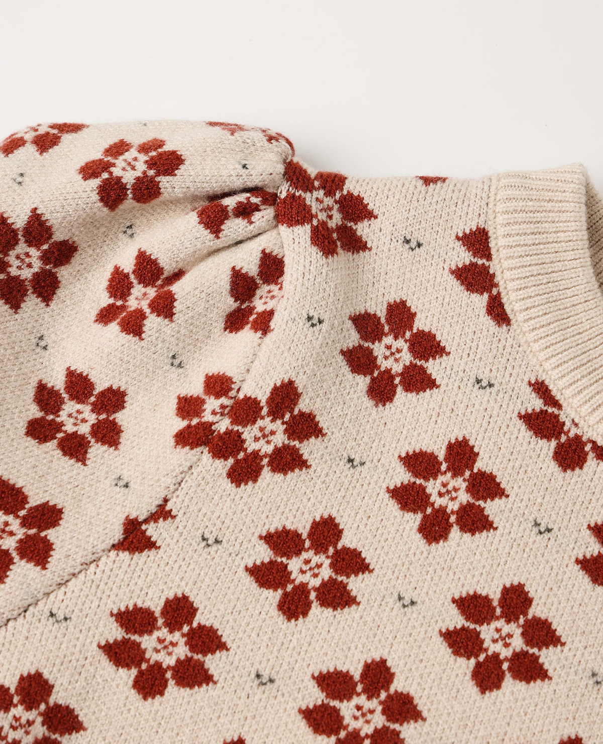 Jacquard Knit Set Poinsettia