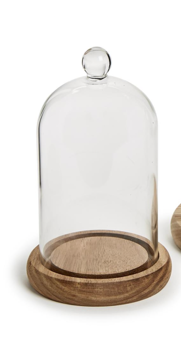 Cloche with Wooden Base