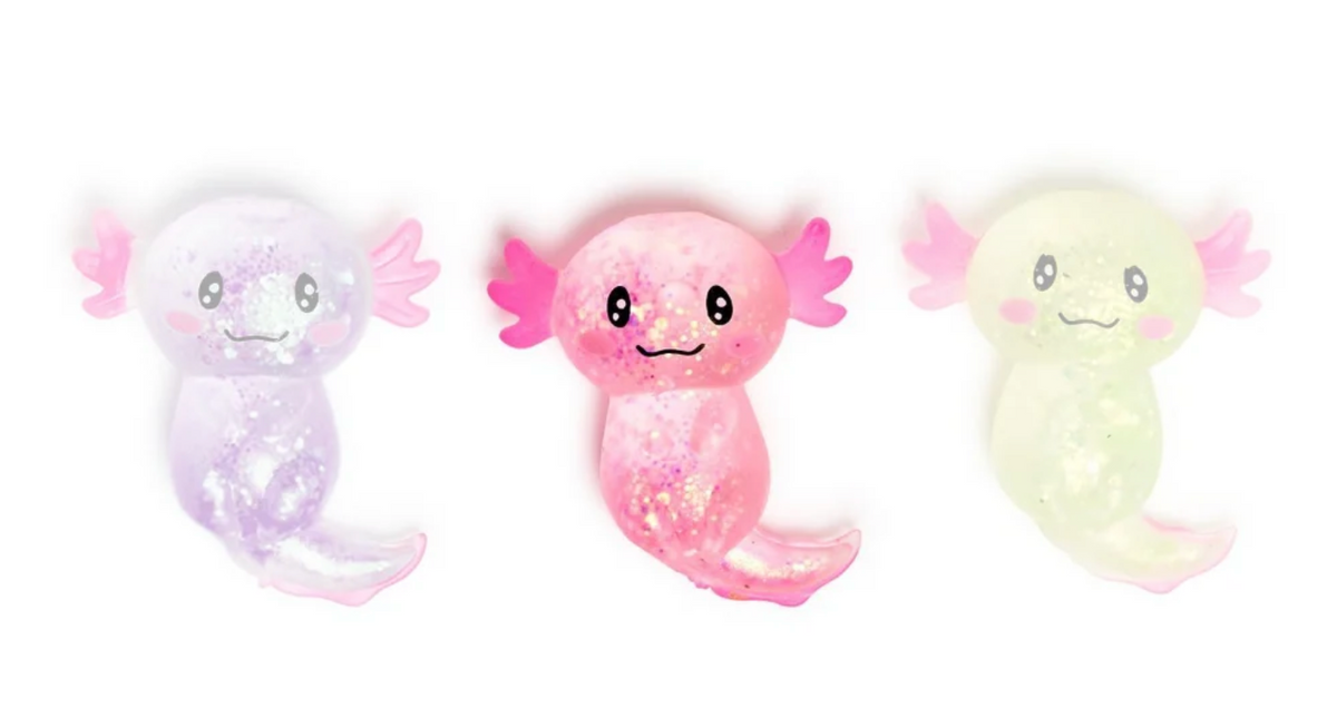 Axolotl Squishy Glitter Toy
