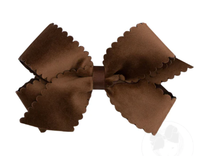 Medium Scalloped Edge Velvet Bow