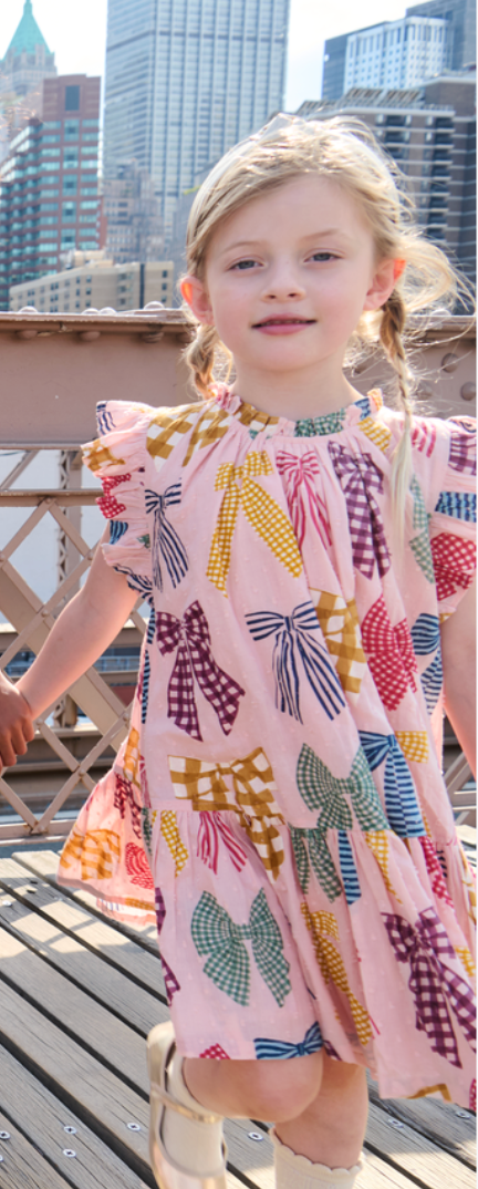 Patterned Bows Harper Dress