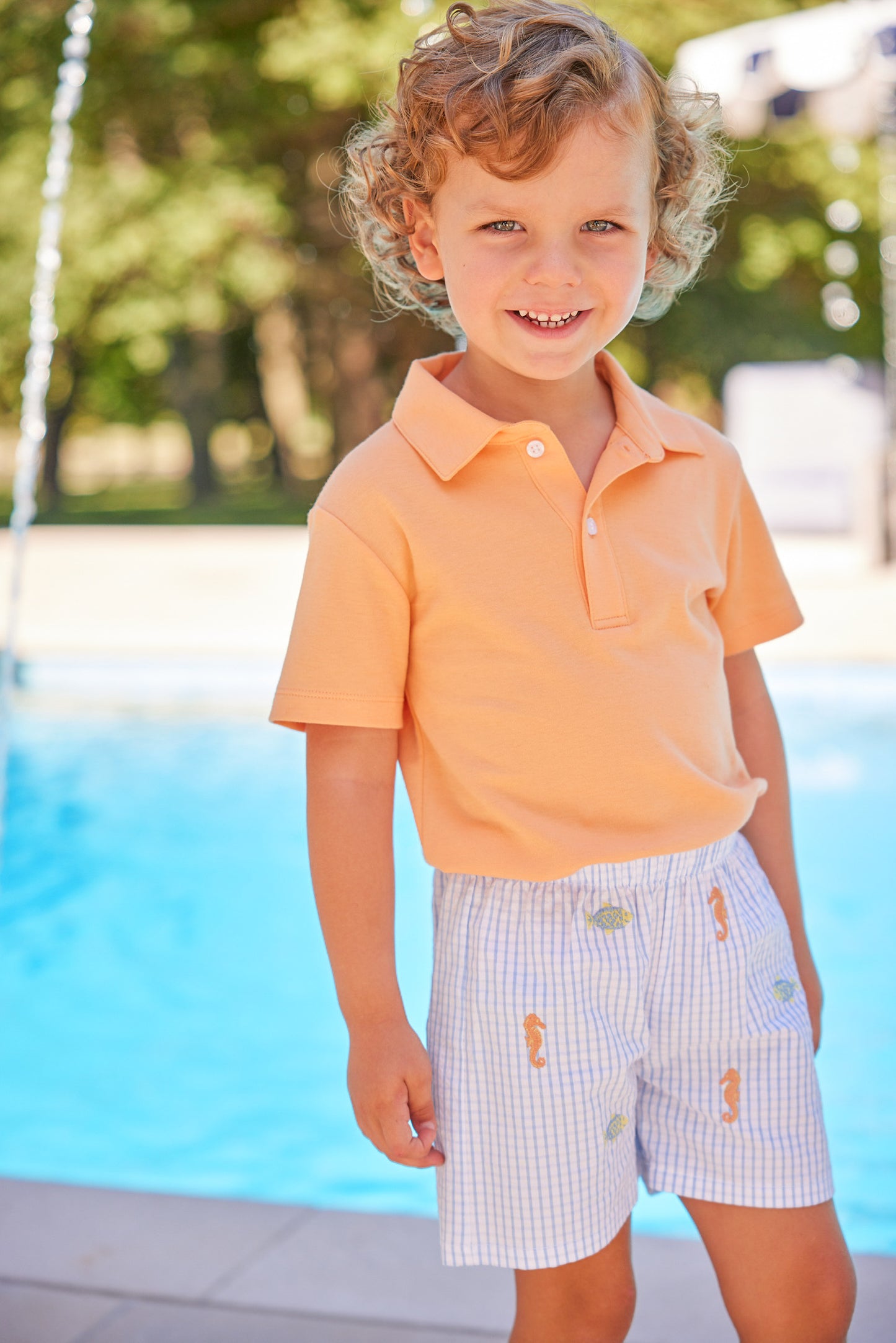 Embroidered Basic Short Fish