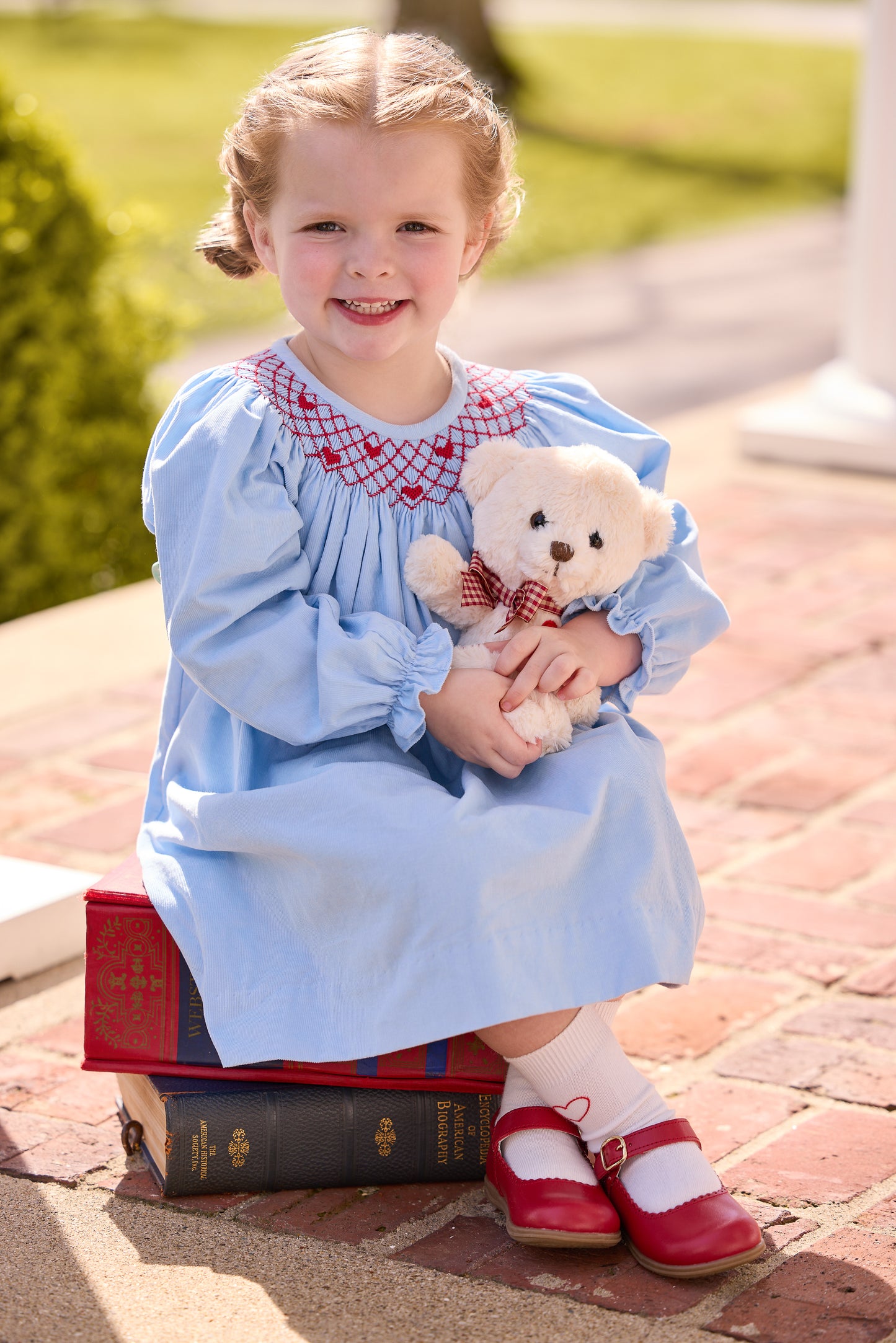 Hearts Smocked Bishop Dress