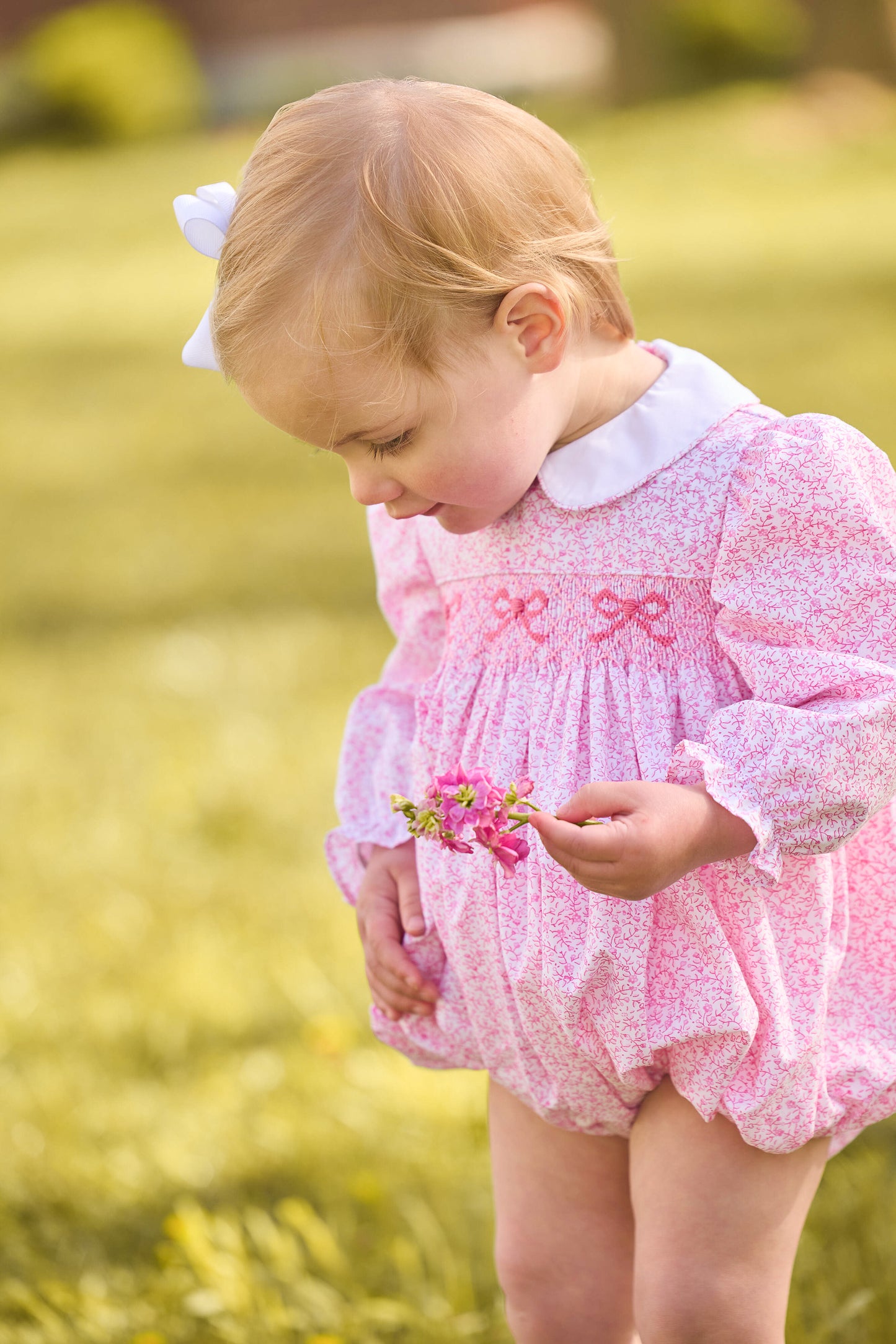 Smocked Natalie Bubble PInk Vinings