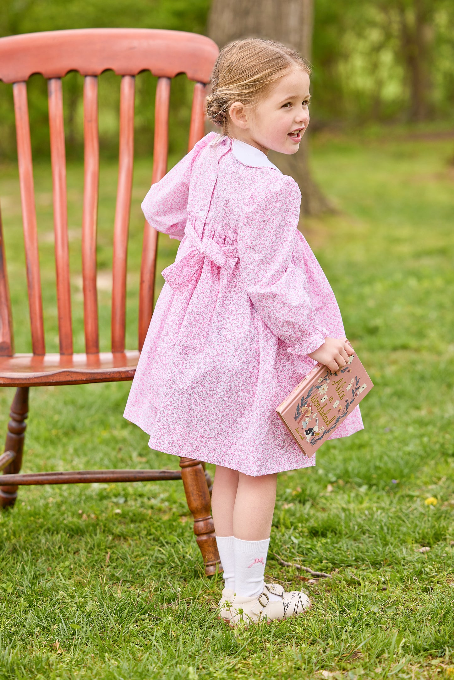 Smocked Natalie Dress Pink Vinings