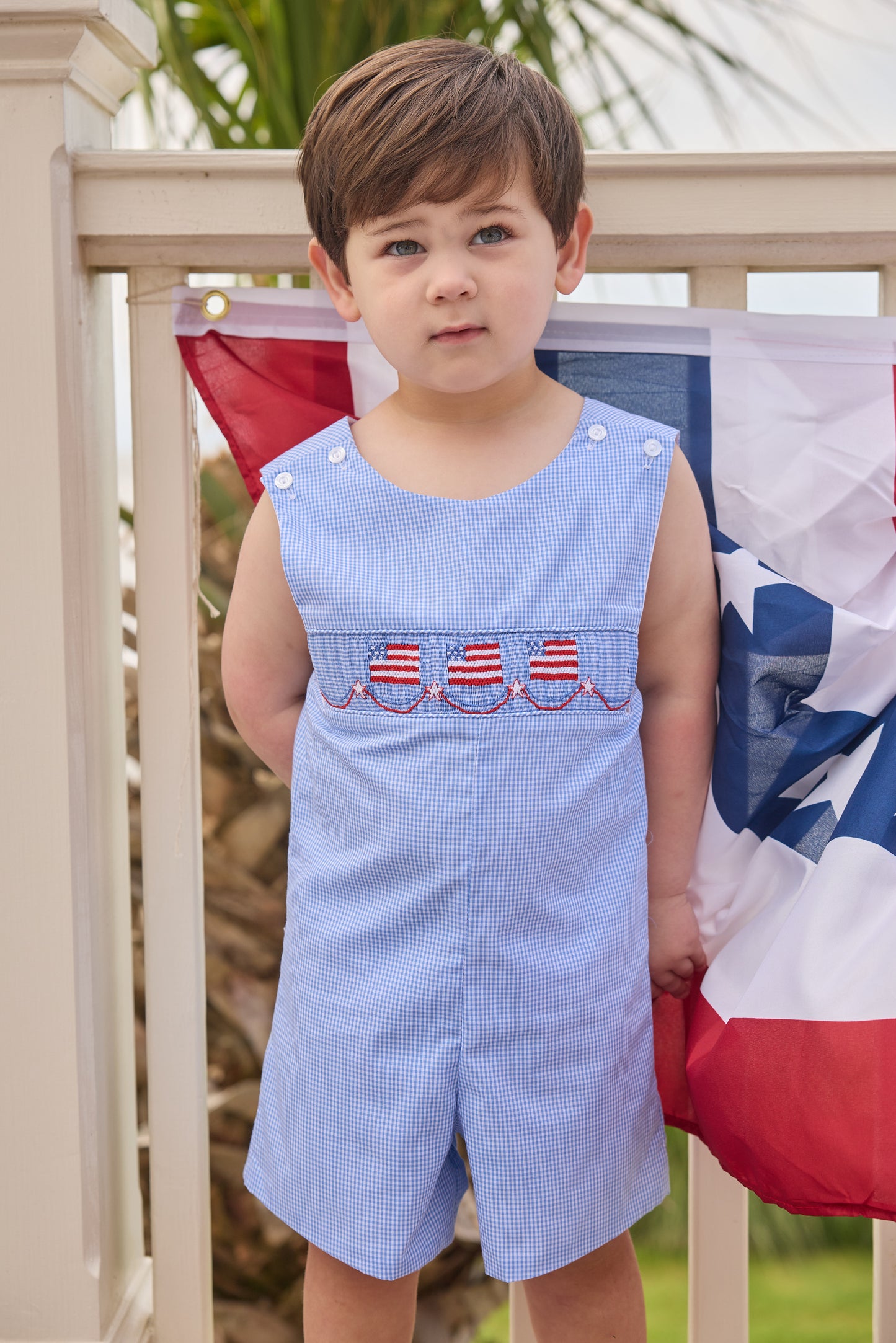 Flags Smocked Shortall