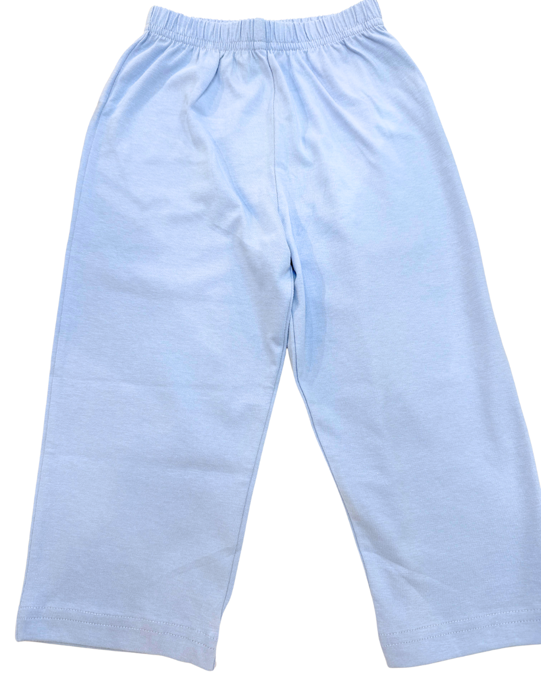Jersey Solid Straight Pants- Sky Blue