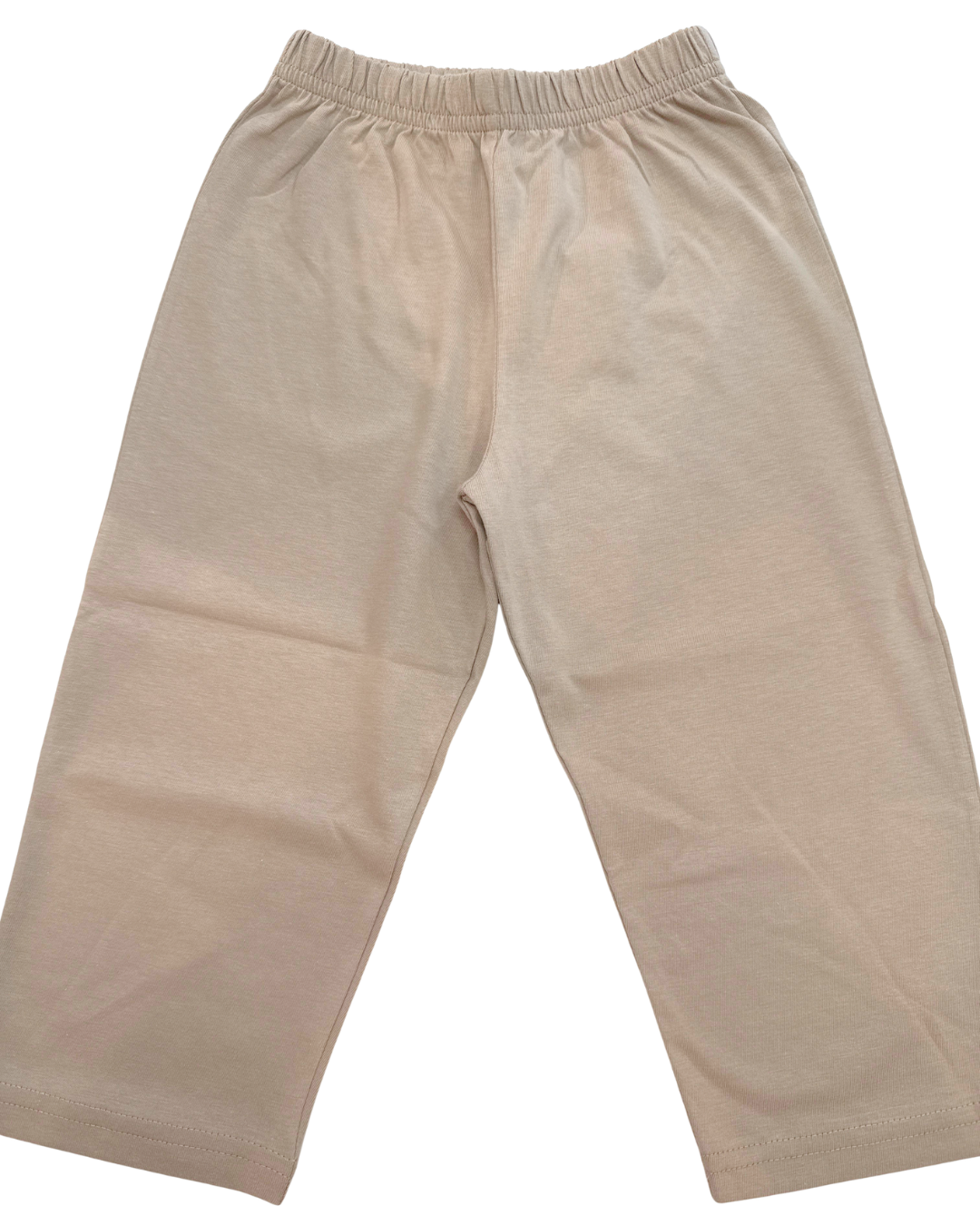 Jersey Solid Straight Pant- Sand