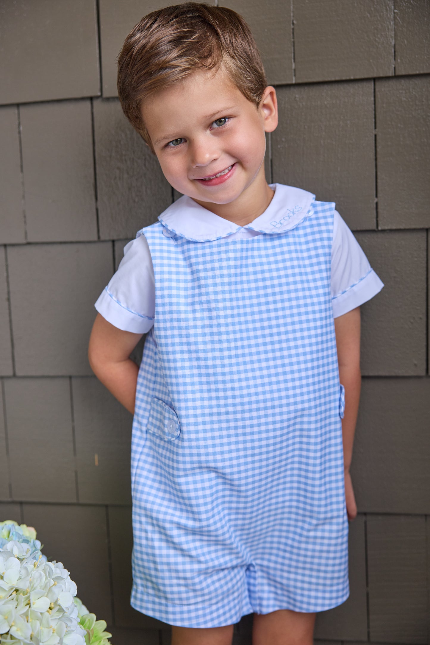 Mayfair Gingham Vintage Button Tab John John Set