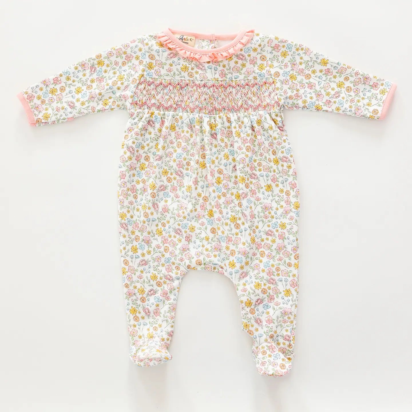 Enchanted Meadows Smocked Footie PK