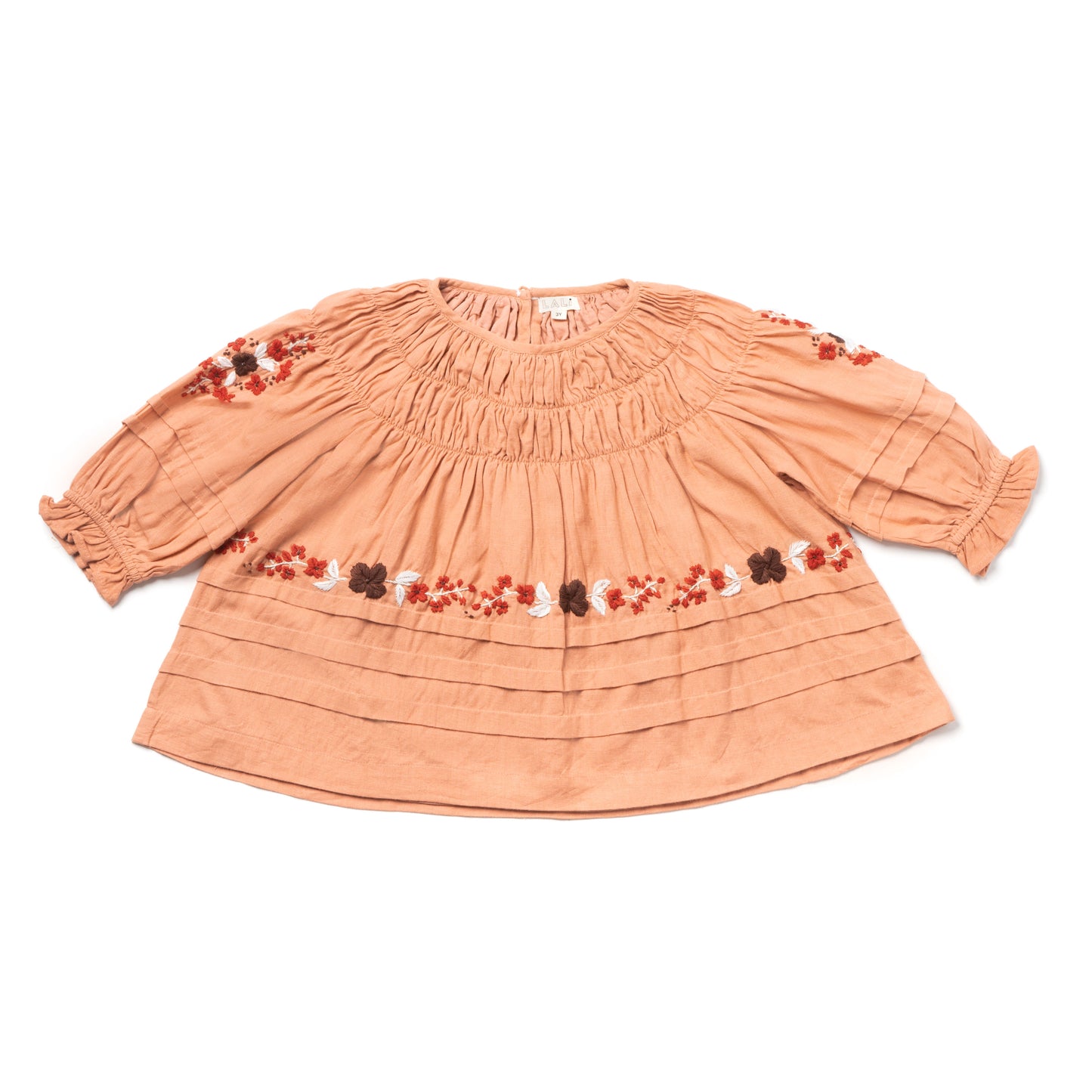 Tulip Dress Rose Embroidery