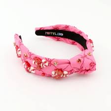 Candy Cane on Bow Print Headband