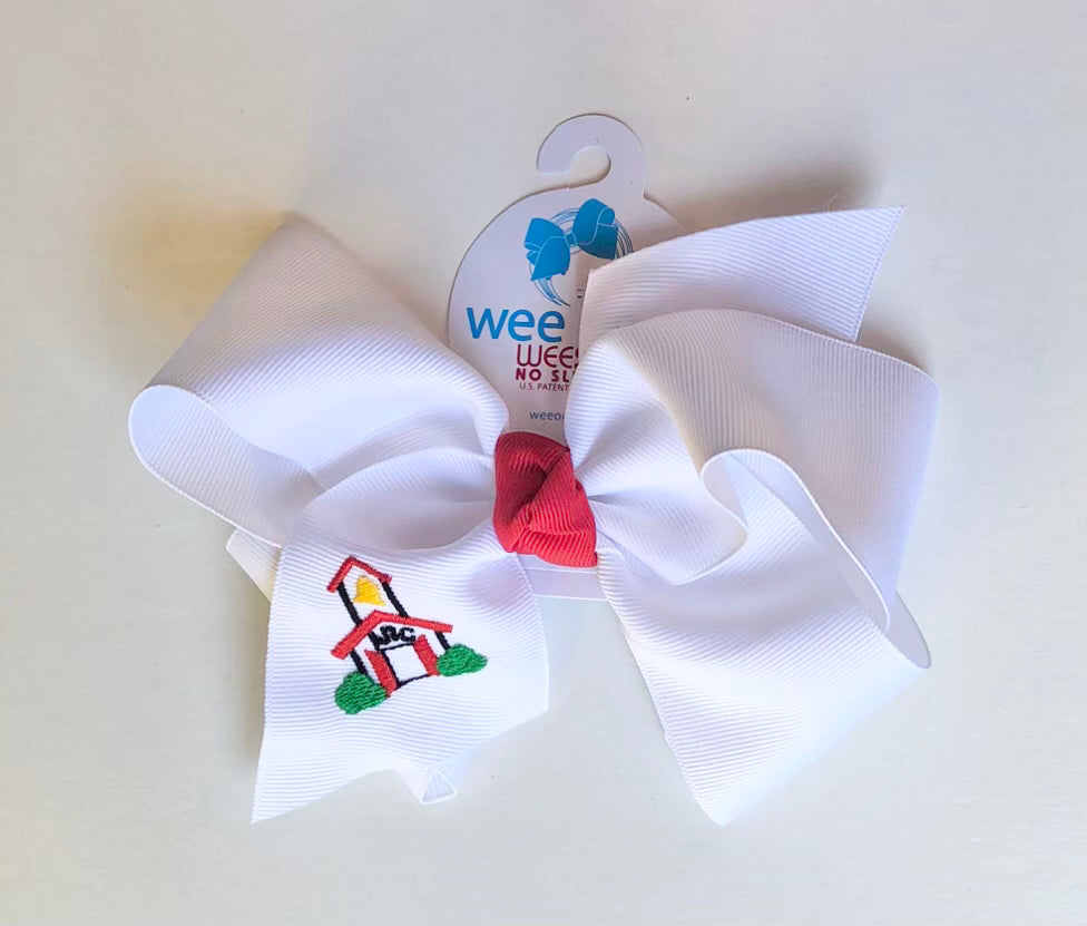 Back To School Schoolhouse Bow