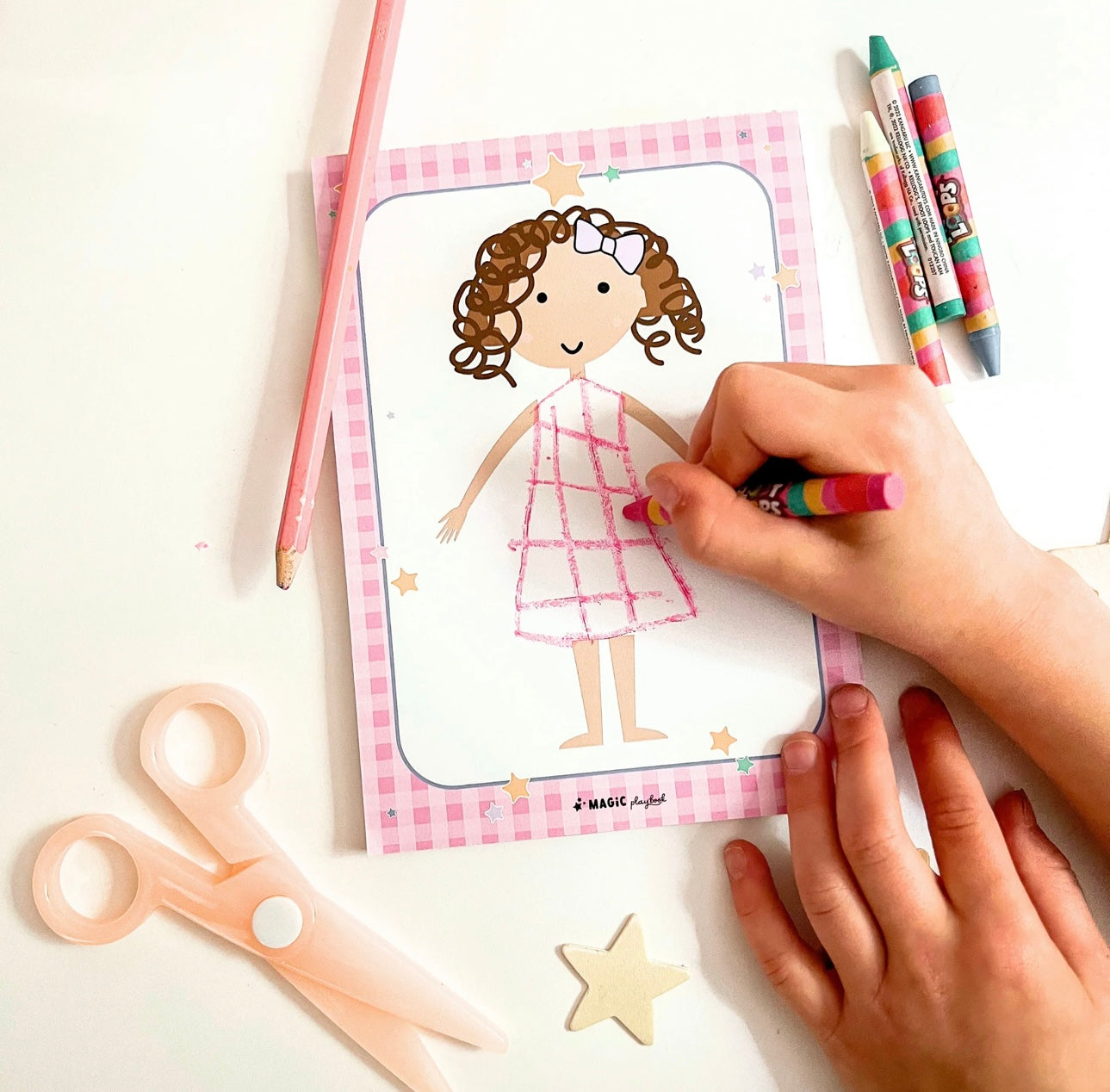 Dress-a-Doll Pretend Play Notepad (Pink)