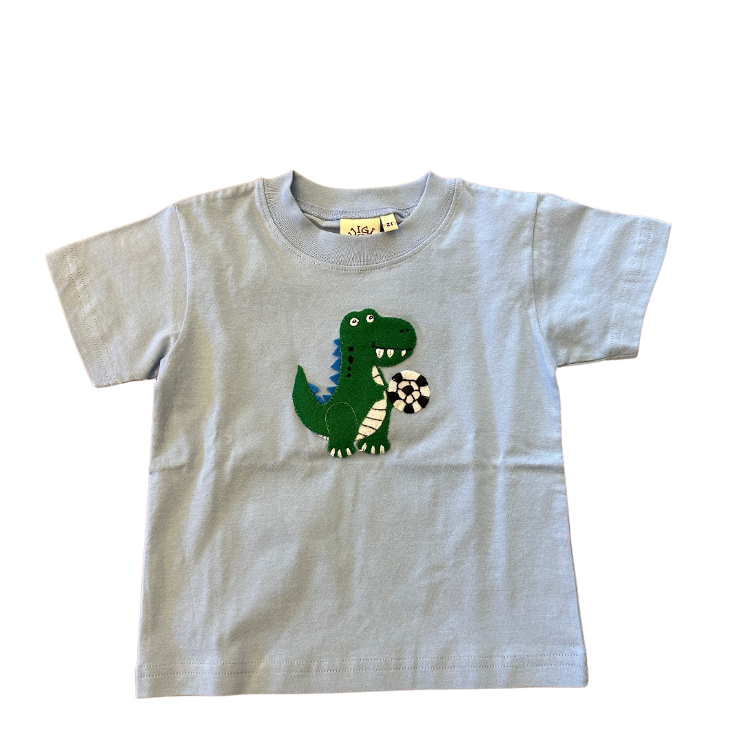 T. Rex w/ Soccer Ball Sky Blue Shirt