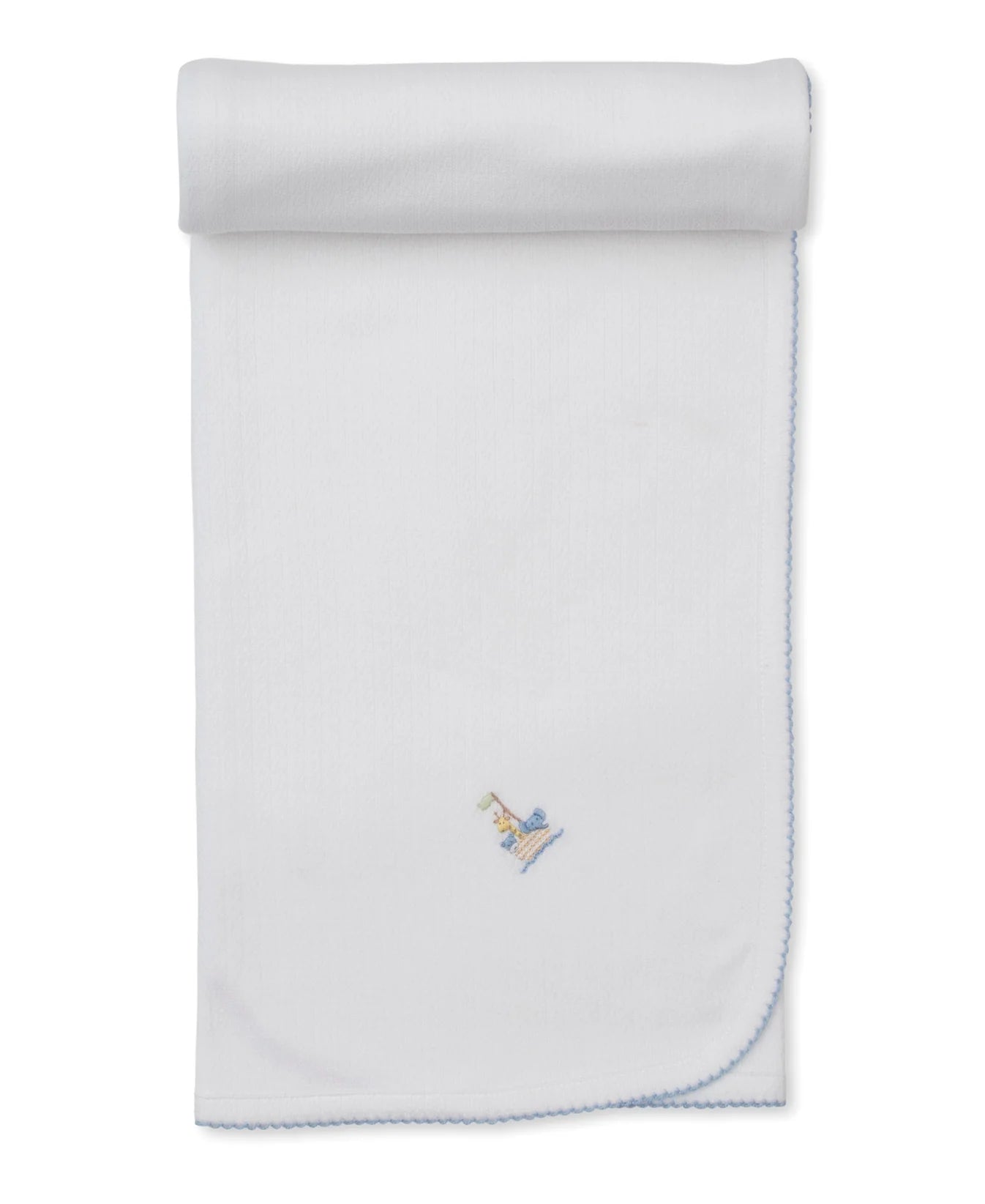 Premier Noah's Blanket with Hand Embroidery White/Blue