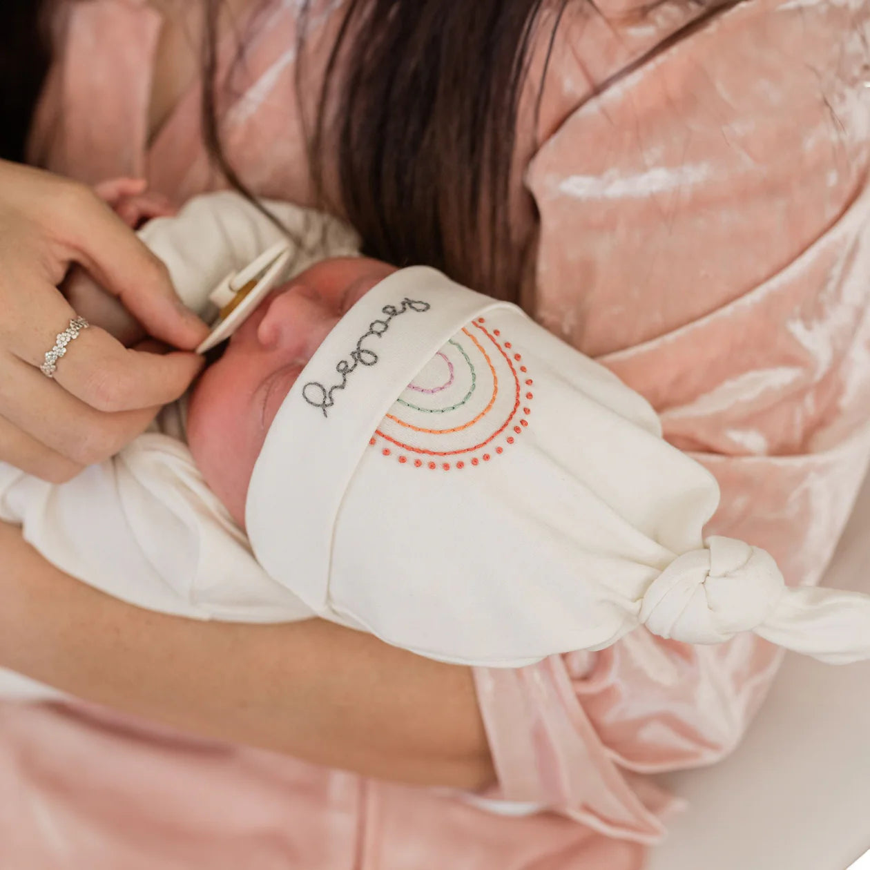 Rainbow Baby Knot Hat