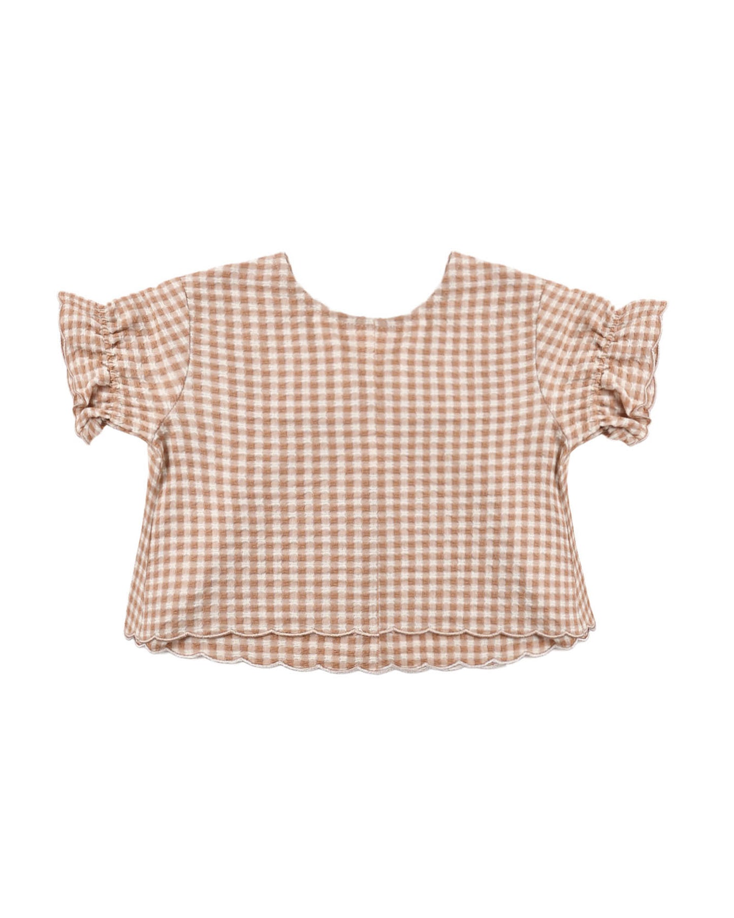 Francie Blouse Fawn Gingham