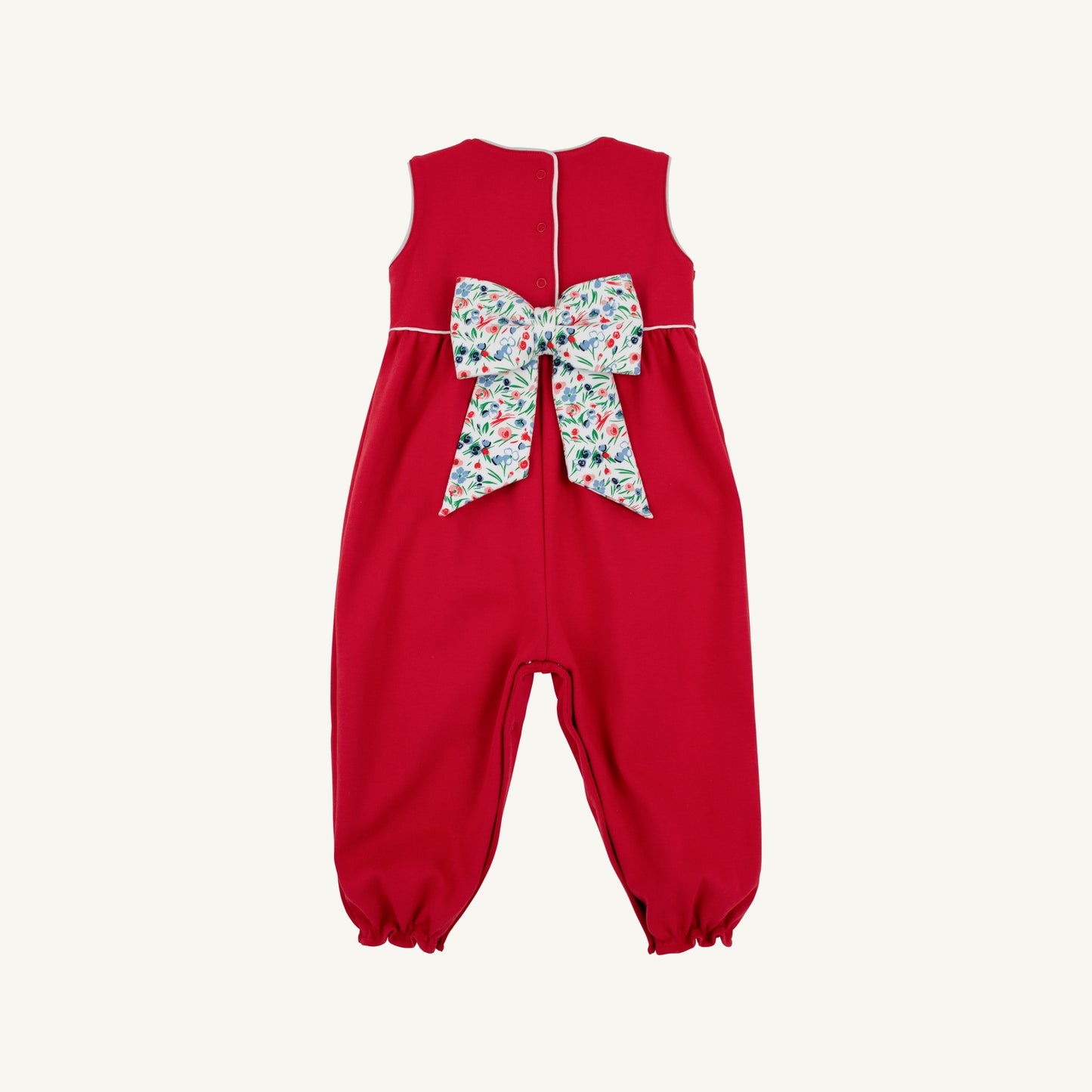 Sleeveless Rebecca Romper - Pima Richmond Red/Fair St Floral
