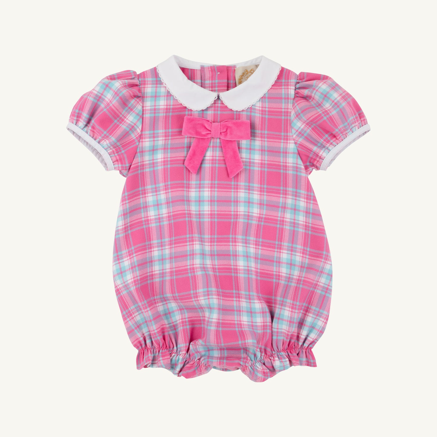 Banks Bow Bubble Brenton Point Plaid/Worth Ave White