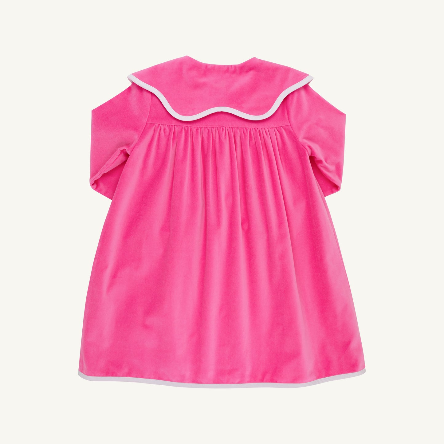 Tabitha's Teacher's Pet Dress Velveteen Winter Park Pink/Worth Ave White