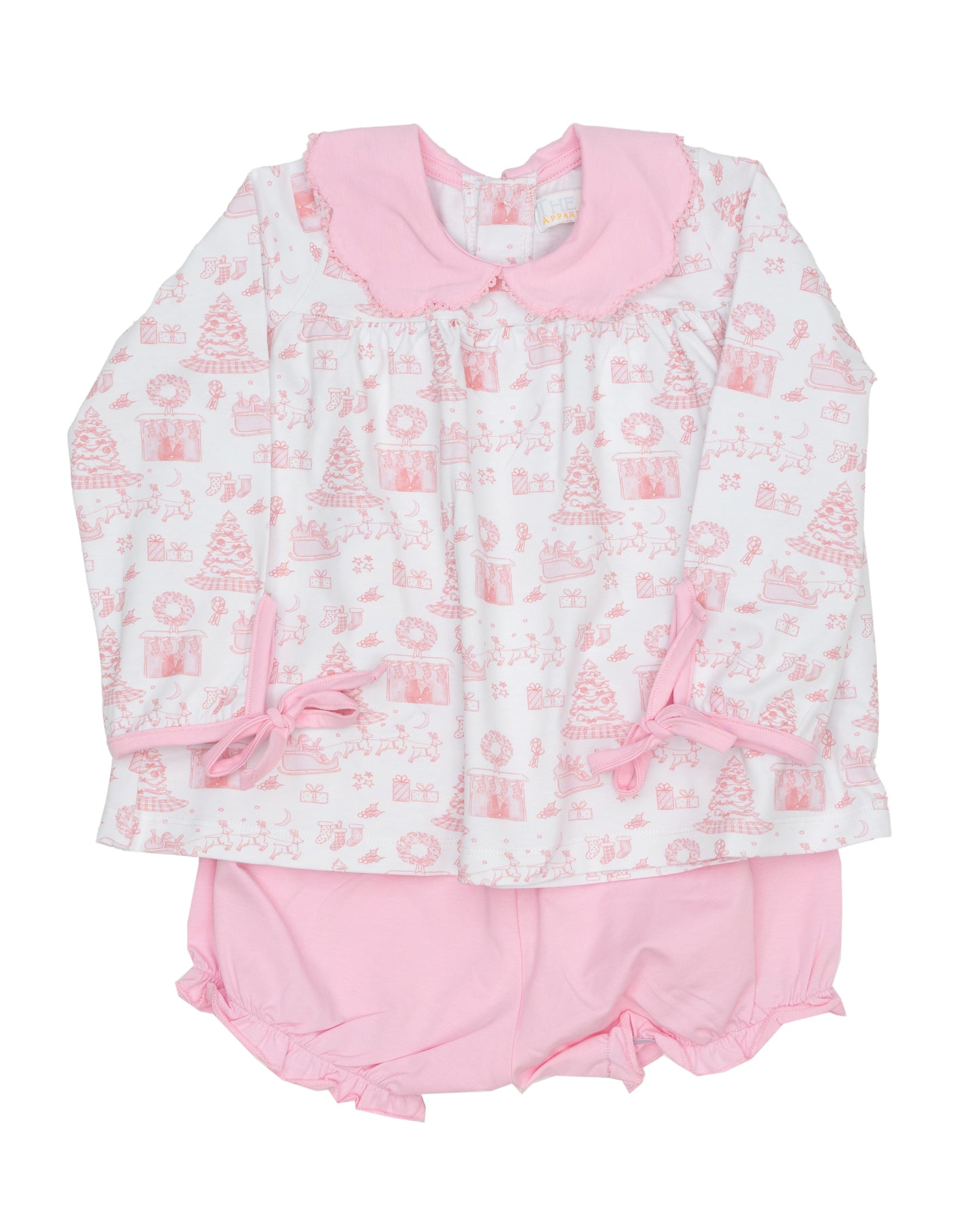 Mary Charlotte Pink Fireside Noel Bloomer Set