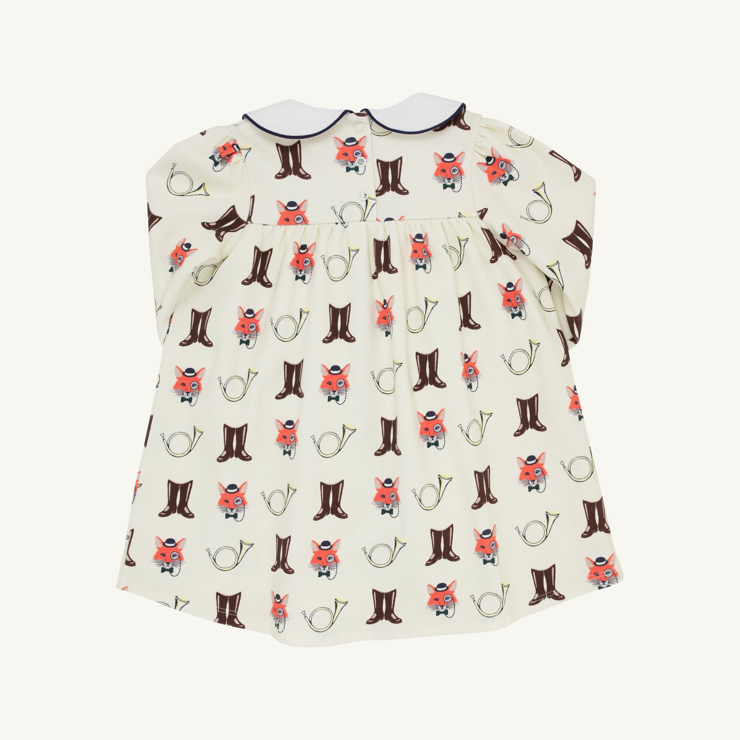 Long Sleeve Banks Bow Dress- Pima Happy Hunting