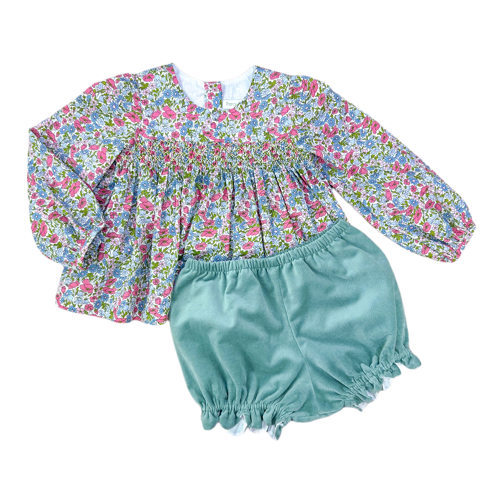 Hermia Bloomer Set- Enchanted Floral w/ Welsh Velvet