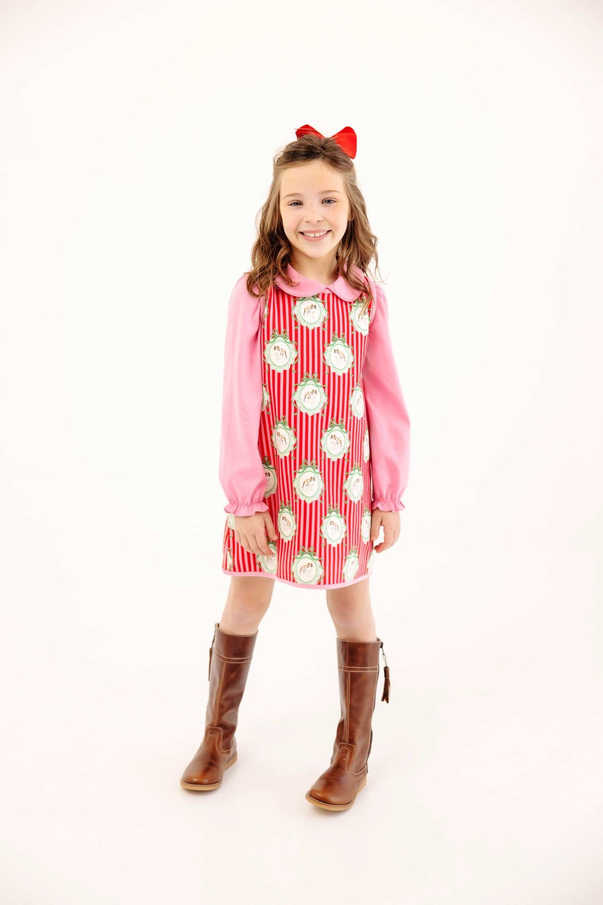Maude's Peter Pan Collar Shirt- Hamptons Hot Pink