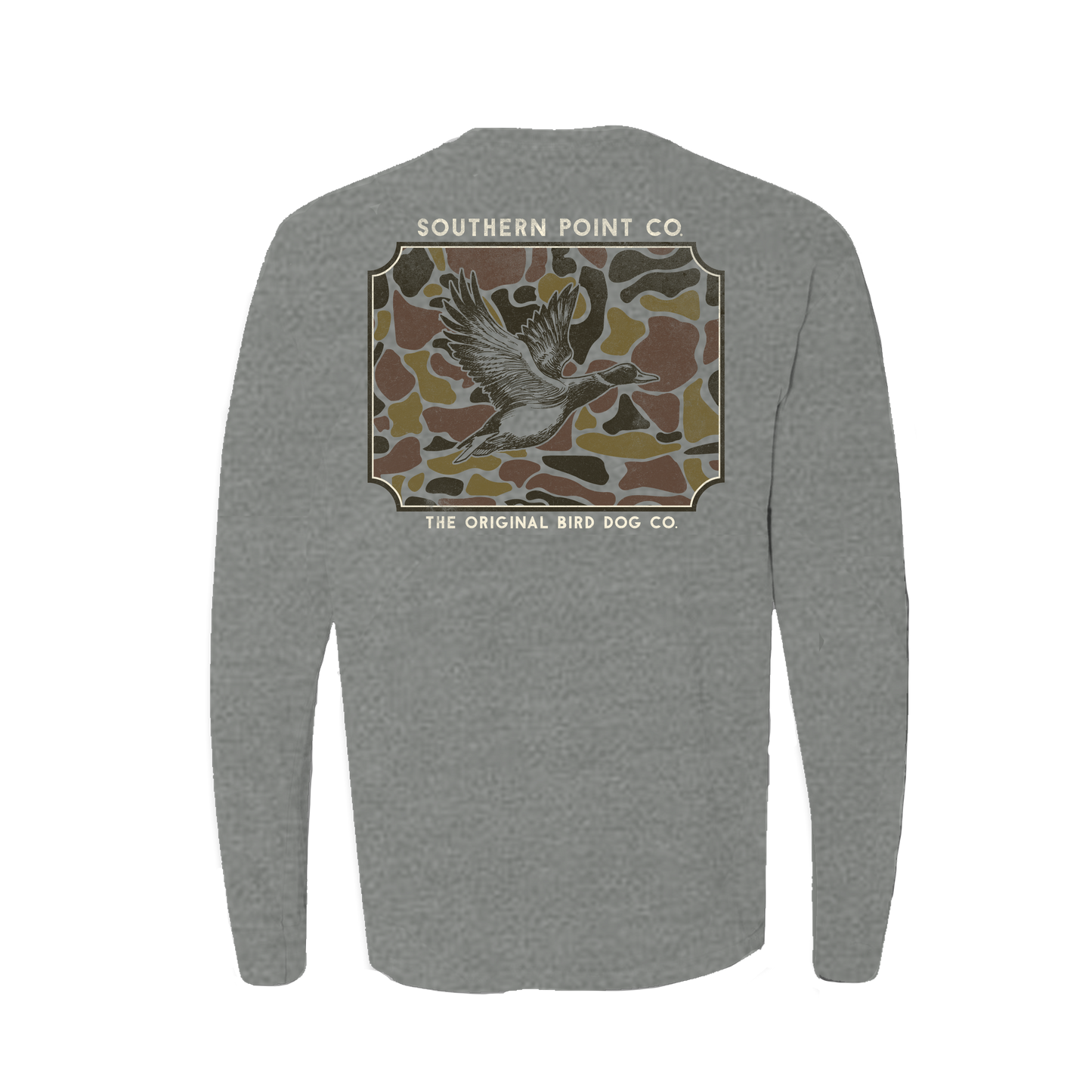 Youth Mallard Camo Pocket Long Sleeve Tee Granite