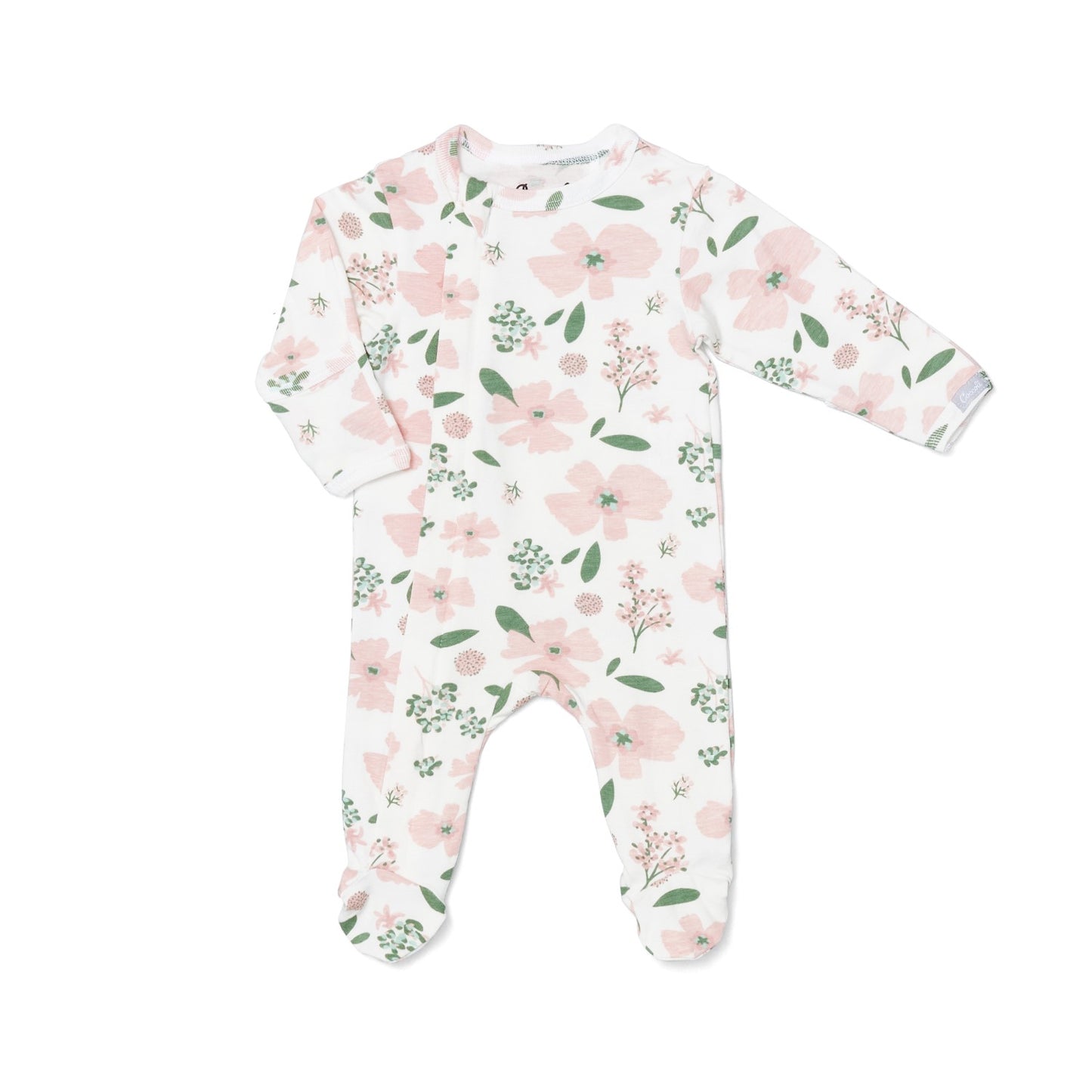 Floral Zipper Footie