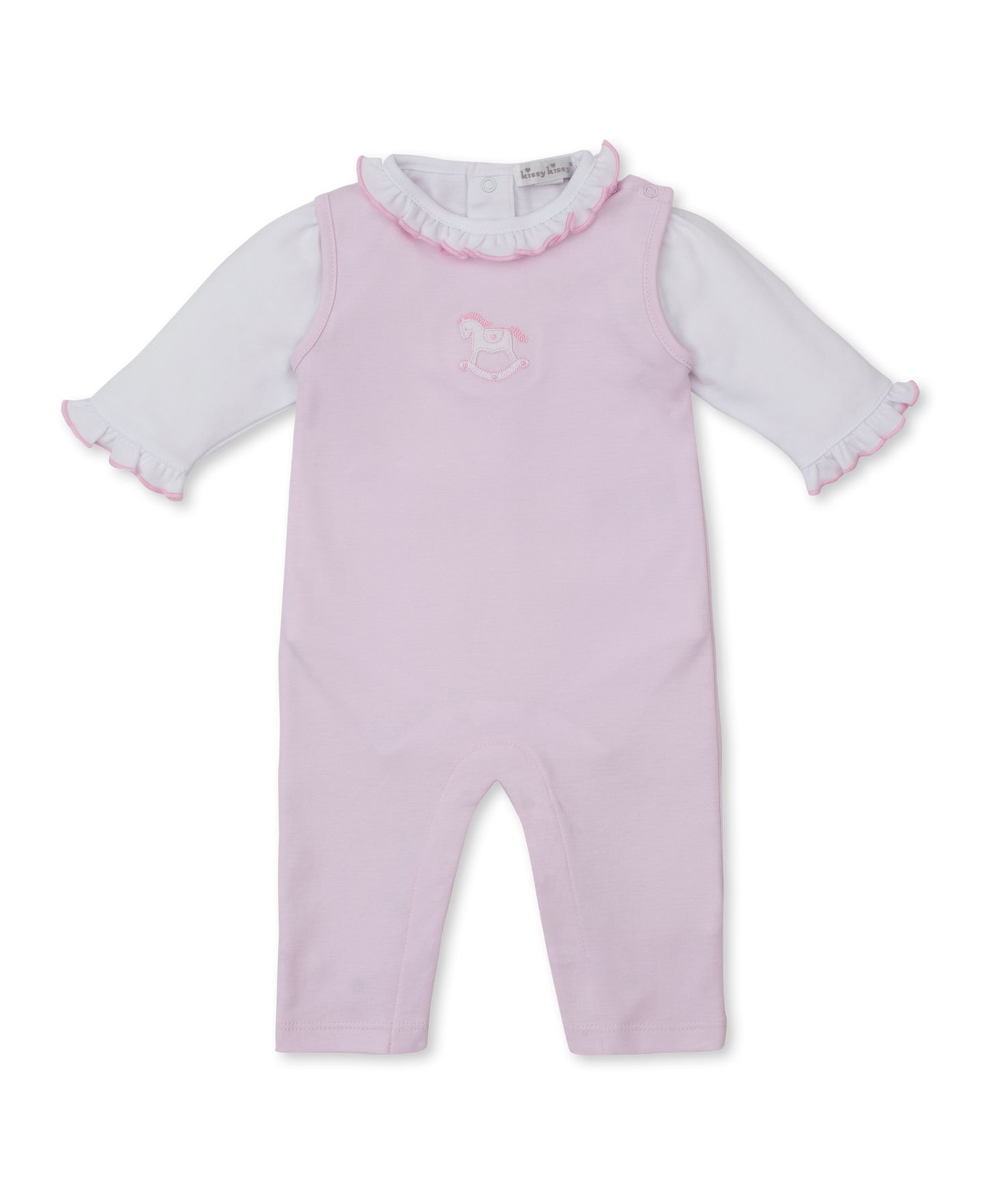 Riding Rockers Pink Overall Set