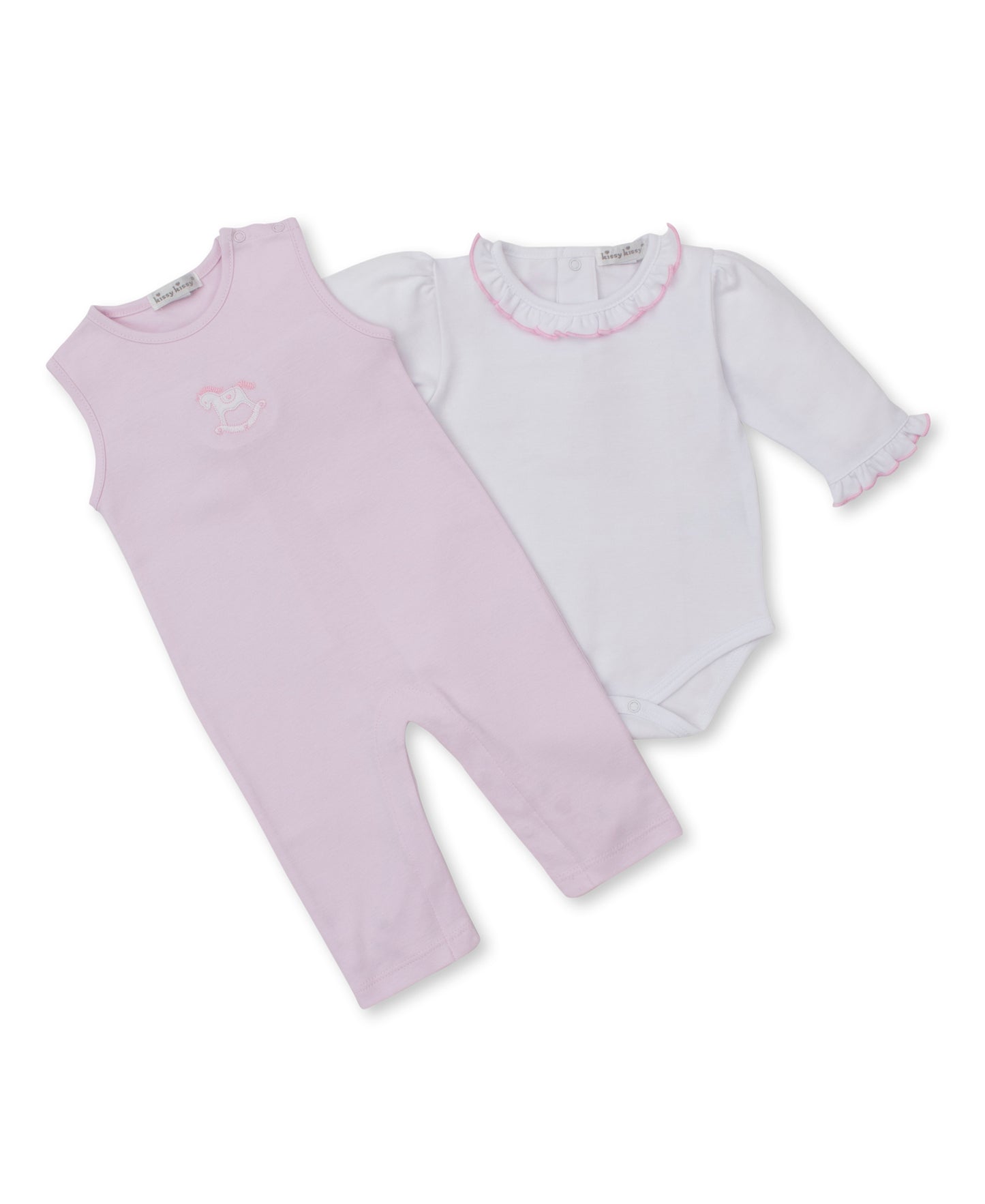 Riding Rockers Pink Overall Set