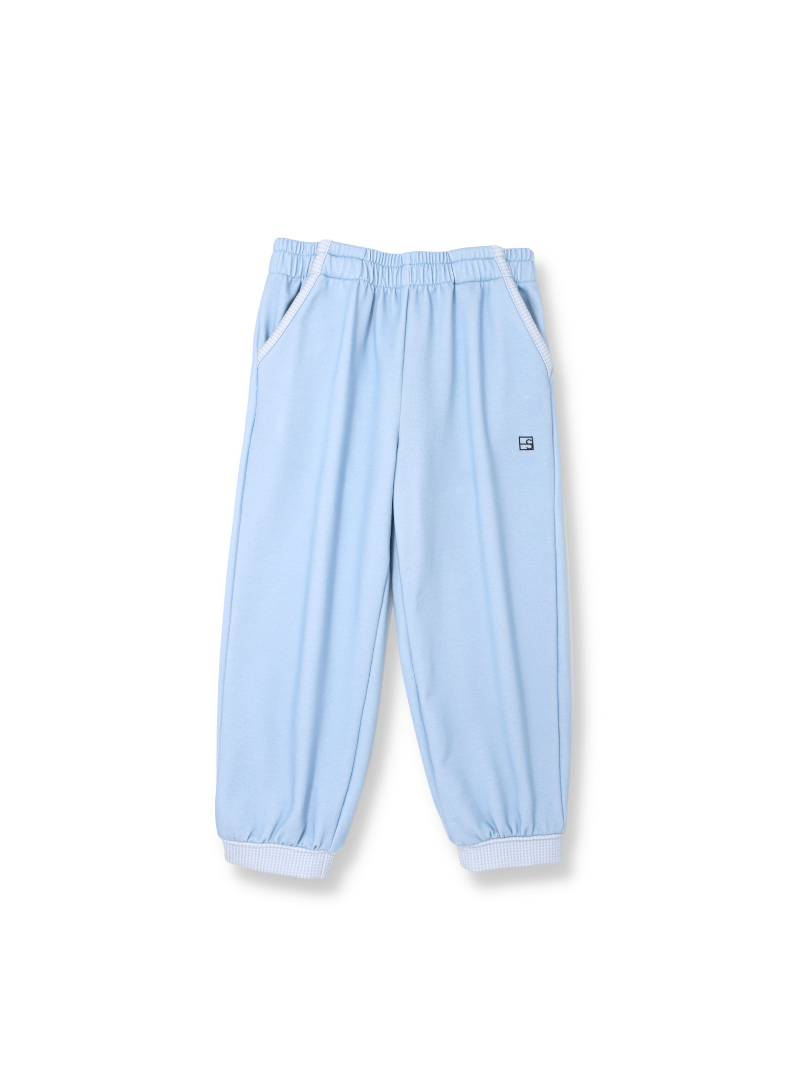Beloved Banded Pant Light Blue Mini Gingham