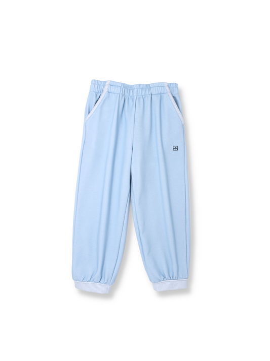 Beloved Banded Pant Light Blue Mini Gingham