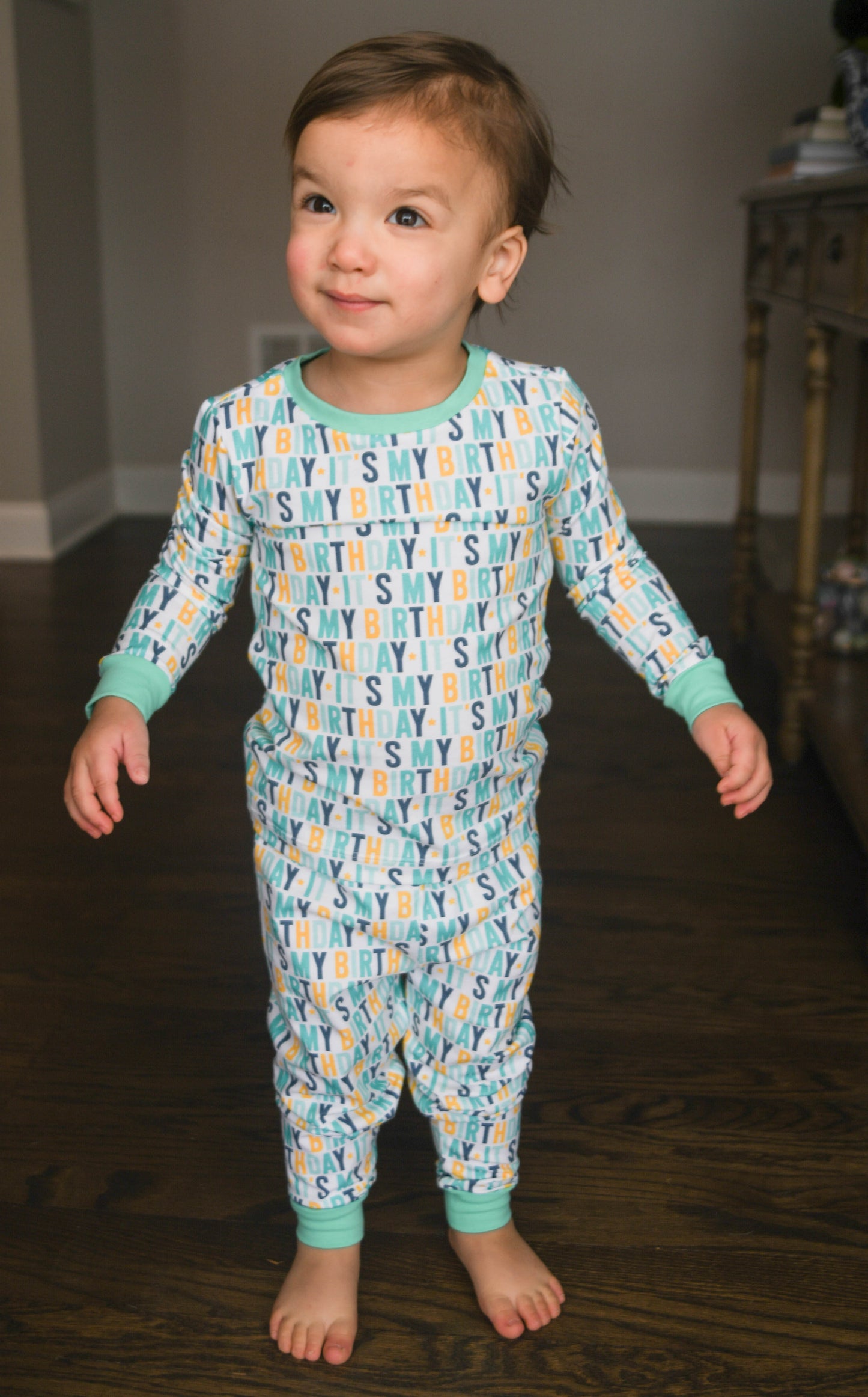 Boys Two Piece Birthday Jammies