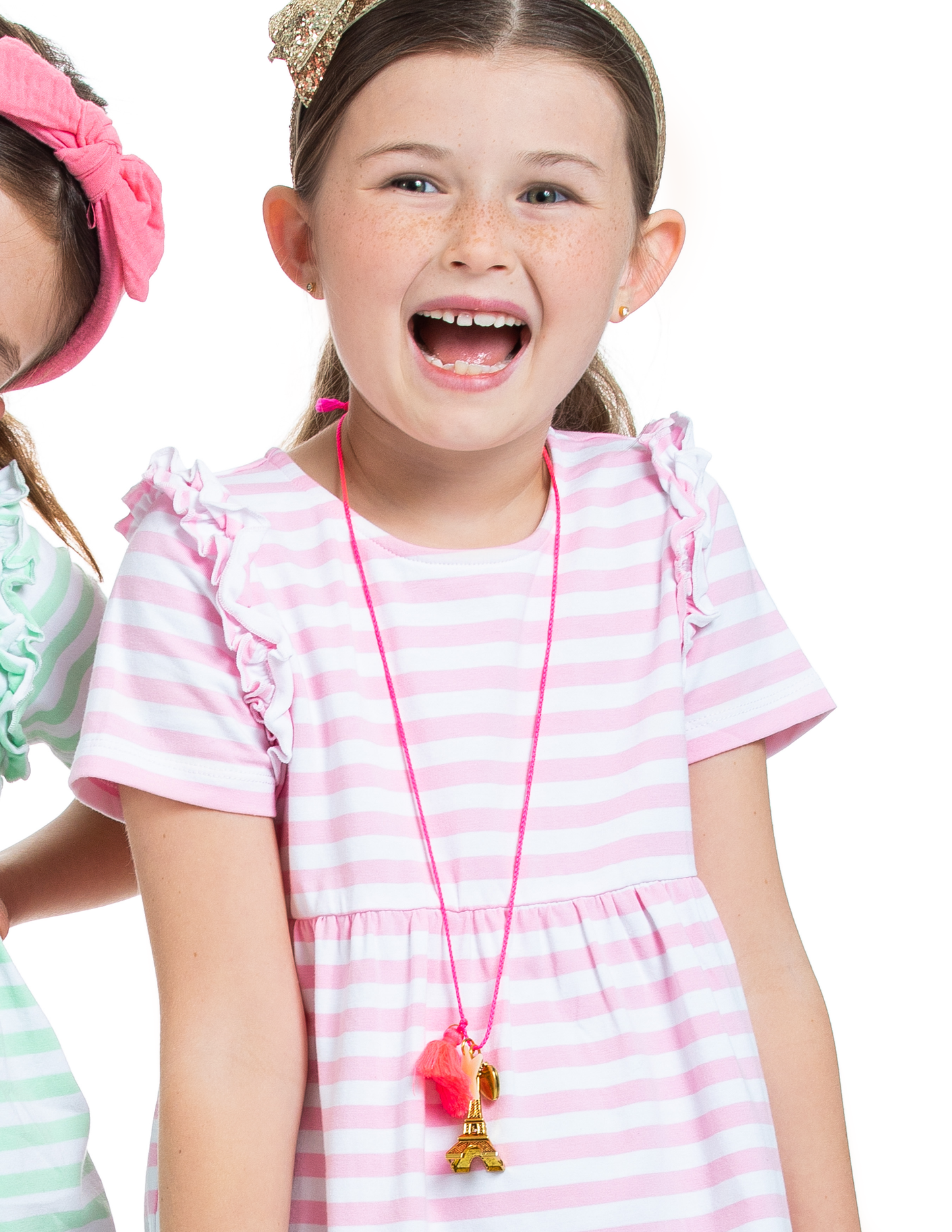 Helen Pink Stripe Dress