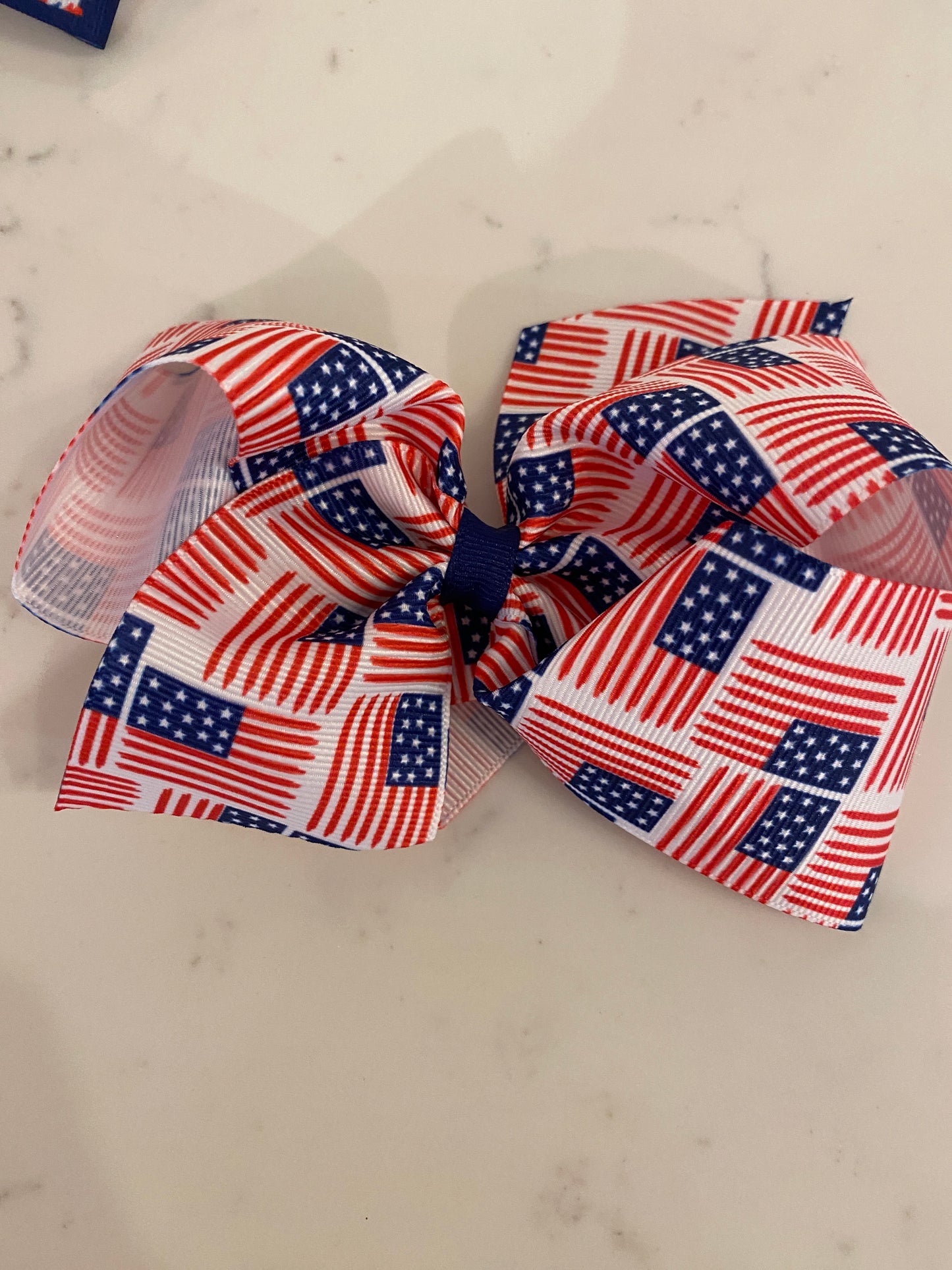 Medium Patriotic Printed Bow