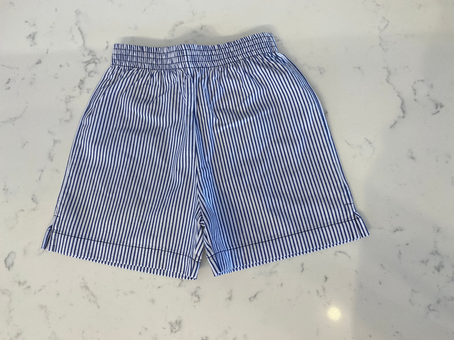 Seersucker Shorts Navy/White Stripe