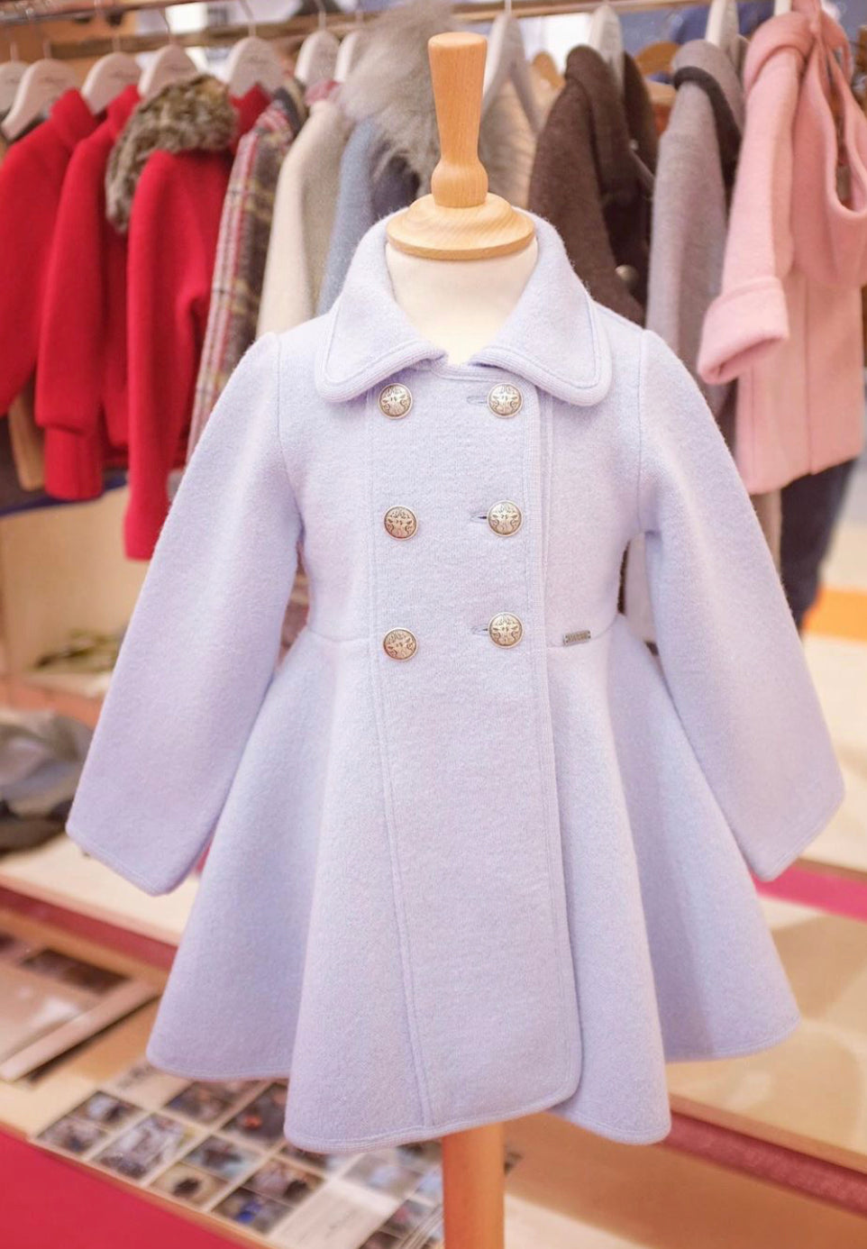 Twirl Southern Weight Coat Light Blue