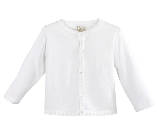 Unisex White Cardigan