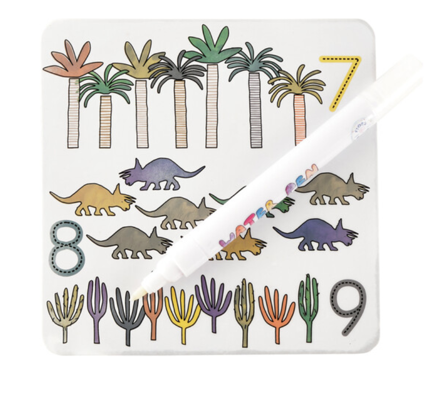 Dinosaur Magic Water Colour-In Cards