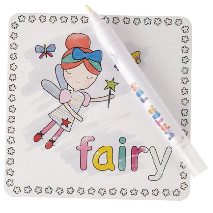 Rainbow Fairy Magic Water Colour-In Cards
