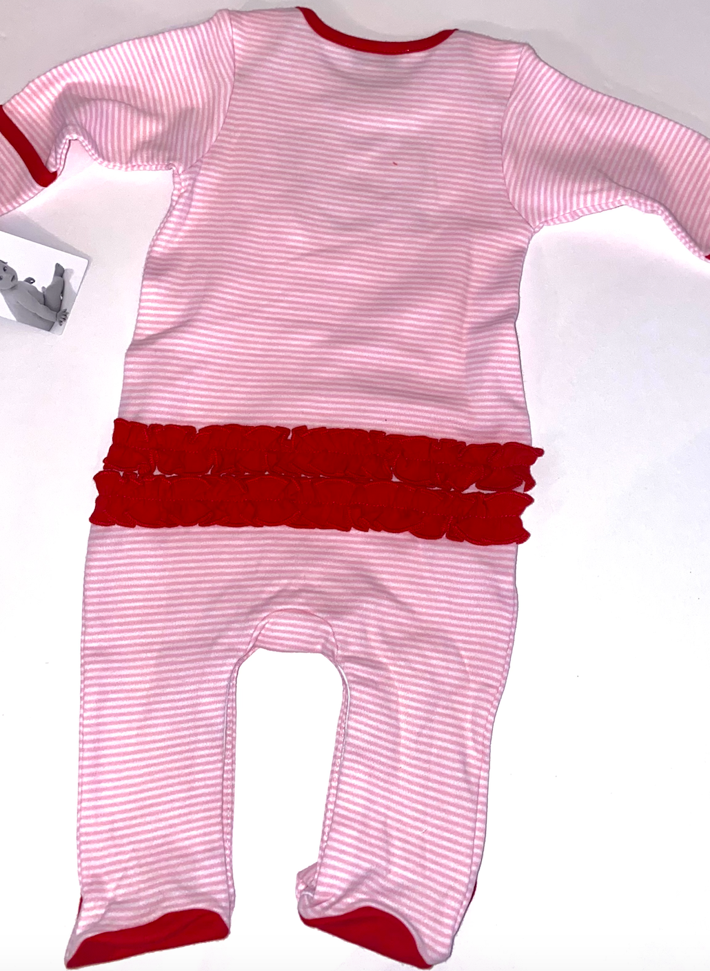 Loveable Applique Ruffle Footie